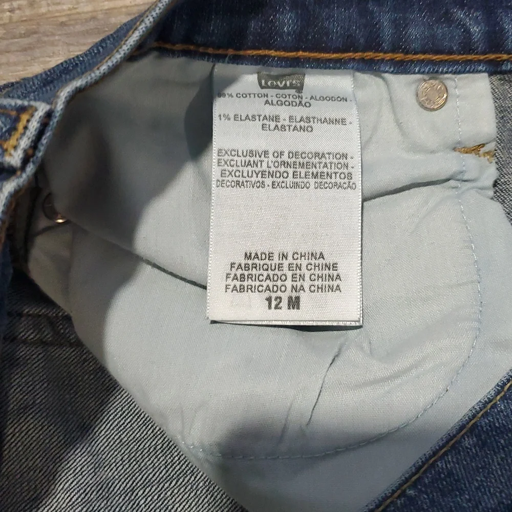 Levi 515 boot cut womens size 12M Blue Jeans Casual Medium Wash Distressed - Picture 3 of 12
